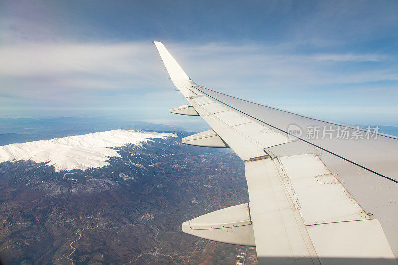 view from inside the plane Bursa/Uludağ